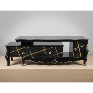 Table Television Salon, Meuble TV Moderne, Meuble TV for Chambre à Coucher, Centre de Divertissement avec Armoire de Rangement, Console TV en Bois