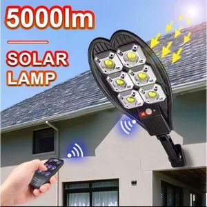 Lampadaire solaire LED télécommandée avec détecteur de mouvement