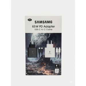 Samsung Chargeur Compatible Samsun 65W Charge Ultra Rapide Type-C-Blanc