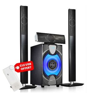 Home Cinéma  - Bluetooth - Noir OP-720 - FM/USB/Carte Mémoire + Clé USB Offerte