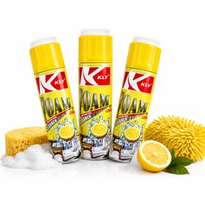 Lot de 3 Pièces Mousse Nettoyante Multifonction au Citron