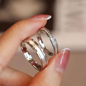 Branles De Cuivre Et Zirconium Haut De Gamme Design Ouvert Ajustable élégantes Bandes Exclusives Pour Couples – Niche Light Luxury
