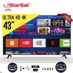 Starsat Starsat SMART TV LED 43" Full HD framless - Sans Bordures - Wifi- Android 14 - Bluetooth - miracast HD-USB-HDMI-VGA - Garantie 12 mois