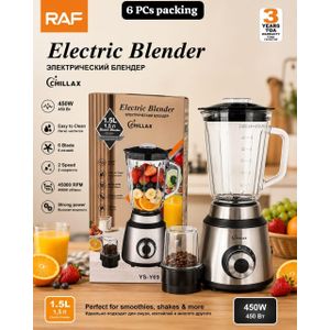 RAF Blender Électrique  ,Mixeur & Moulin 2 en 1