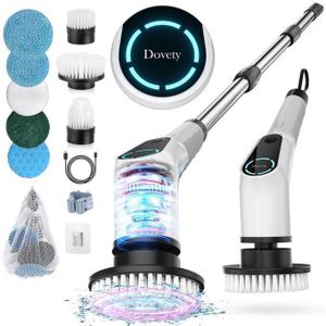 Brosse de nettoyage électrique, essoreuse portative, avec brosses interchangeables pour cuisine, salle de bain, carrelage, évier, sols et murs