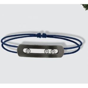 Bracelet de luxe LIOR en cordon bleu pour homme