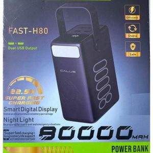 Premium CALUS Power Bank 80000mAh Ultra Capacité Fast H80 Noir - Charge Rapide 22.5w - Large compatibilité bh IPhone Android Etc vb 