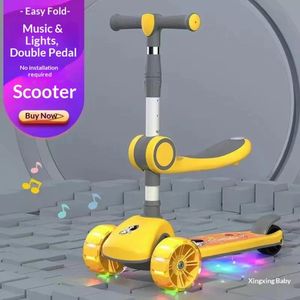 Trottinette à trois roues pour enfants de 3 à 8 ans, garçons et filles