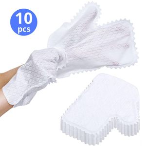 10 gants de dépoussiérants en microfibre blanche, dépoussiéreur ,Gants de nettoyage qui retient la poussière