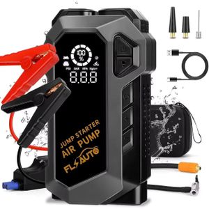 Booster de Batterie 4-en-1 12V avec Compresseur d'Air – Jump Starter – Power Bank – Lampe LED