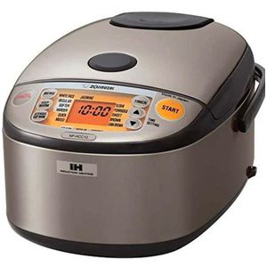  Cuiseur à riz et chauffe-riz avec système de chauffage par induction, 1 L, acier inoxydable gris foncé PLUS cuillères doseuses et récipient à riz (3 articles