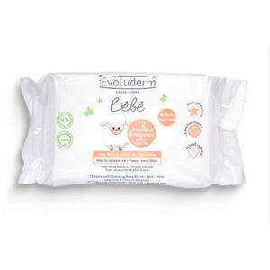 Evoluderm Lingettes bébé nettoyantes Aloe Vera & Camomille