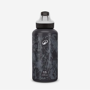 Quechua Gourde 500 enfant 0,6L en alu, bouchon instantané, pipette et paille, randonnée