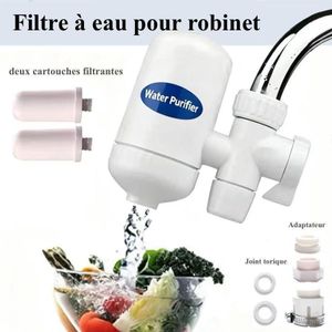 Tap Water Purifier Filter with 2 Cartridges - Removes Chlorine and Impurities for Healthy Drinking Water
