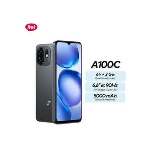 Itel A100C -6,6" - 4G - 2 SIM - 64GB ROM -(2+4)6GO RAM - 8MPx/5MPx - 5000 MAH - N