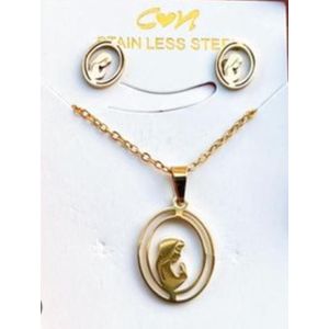 Fashion Beautiful Girls Chaîne hommes pendantif vierge Marie couleur or idéal pour les saint valentin , anniversaire, mariage 