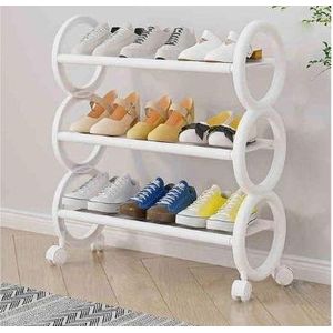 Étagère à chaussures rotative à 3 niveaux avec roulettes à 360° 8,050 FCFA