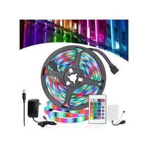 Bande Lumineux LED RGB Auto collant Décoration 5 Mètres 1 avec Télécommande - Illuminez Votre Vie en Couleurs 