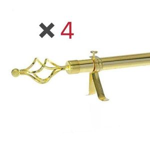 Belle Lot De 4 Tringles à Rideaux Extensible 1m20 à 2m or