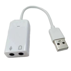 Carte Son Externe USB vers Jack 3.5mm - Adaptateur Audio 7.1 Canal Pour Écouteurs, Casque & Micro PC
