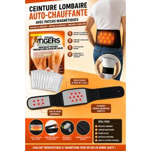 Ceinture Auto-Chauffante et Magnétique – Soutien du Dos et de l’Abdomen