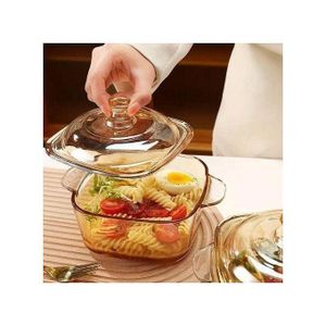 Bol à Soupe avec Poignées Résistant Au Four et Micro-ondes Récipient Alimentaire Polyvalent pour Maison et Restaurant