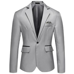 Costume Pour Hommes Veste D'affaires Décontracté à La Mode Pour Hommes - Gris