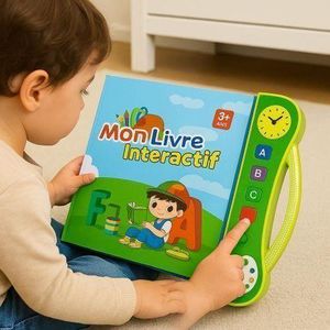 Mon livre interactif - jouets éducatifs bilingue - français / anglais pour enfants de  3ans
