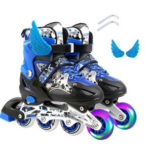 Patins En Ligne Réglables Avec Roues Lumineuses, Pour Enfants Et Adultes - Roulettes Sur 4 Roues