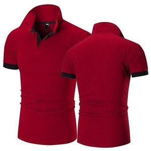 Mens Casual Business T-shirt Polos Shirts Stand Collar