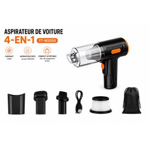Article Aspirateur de Voiture Sans Fil 4-en-1 YT-M2050 – Puissant, Compact et Polyvalent