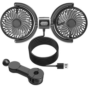 Ventilateur de voiture, ventilateur de voiture à double tête, ventilateur de siège arrière à haut débit d'air