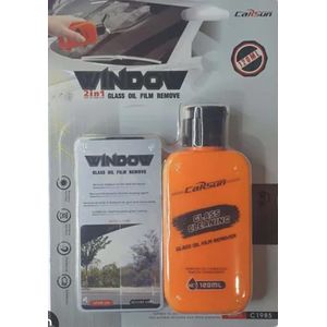 Produit de Nettoyage de Vitres 2 en 1 - Détergent Anti-film Huileux pour Vitres de Voiture - CarSun 120ML - Nettoyage Efficace et Rapide
