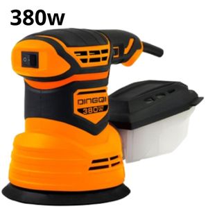 DINGQI Ponceuse Orbitale Excentrique 380W - Ponceuse Circulaire Professionnelle avec Sac Récupérateur de Poussière - Haute Vitesse pour Bois, Métal et Carrosserie