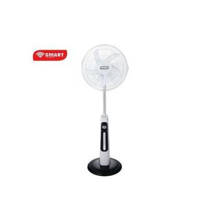 SMART TECHNOLOGY Ventilateur Rechargeable 16" STV-630 - (1PC/CRT) - Avec Télécommande/ Blanc Noire    12  mois de garantie