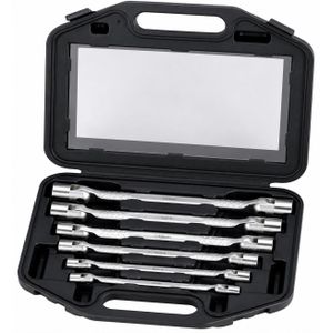 Mitools Mitools Jeu de Clés à Douille Double à Cardan Professionnel 6 Pièces CR-V – Fabrication Taïwan