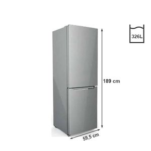 Nasco Réfrigérateur Combiné - 326 L- 3Tiroirs-R600A-220-240V – Silver