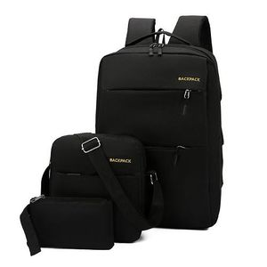 SUNDASELF Nouveau sac à dos mode pour ordinateur portable à grande capacité avec port de chargement USB ensemble de sacs d'école 3 en 1 ensemble de sacs d'affaires pour ordinateur portable