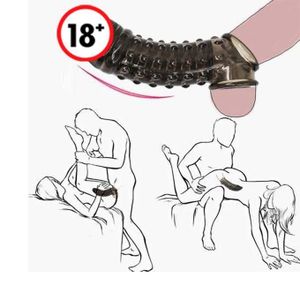 Préservatif En Silicone Réutilisable Gland Flexible Agrandissement Du Pénis éjaculation Retardée-