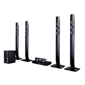 LG Système home cinéma L.G LHD71C, système surround 5.1 canaux (4 colonnes), 1 000 W, Bluetooth, radio FM, caisson de basses, lecteur DVD Home Cinéma