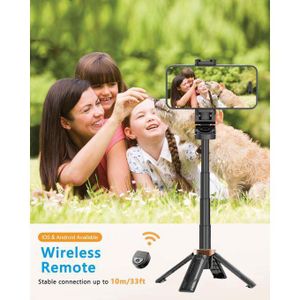 Perche à selfie trépied Bluetooth, support de téléphone pliable avec télécommande, idéal pour le streaming en direct.