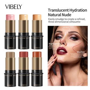 VIBELY Stick illuminateur multifonctionnel effet nuit, contouring longue tenue, blush crème, éclat du visage