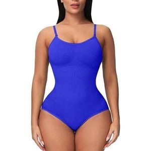 Body Suite - Sans Manches Corset - Bleu