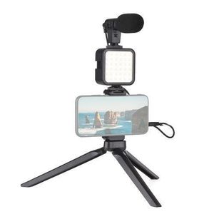 GALUIN Mini Lumière Vidéo LED + Kit de Tournage Vlog Super Cardioïde