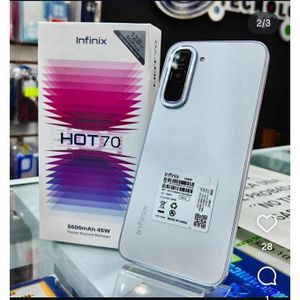 Infinix HOT 70 6000MA - 128Go- 8Go Ram (4+4) - 4G - 50MP - 45W CHARGE RAPIDE s