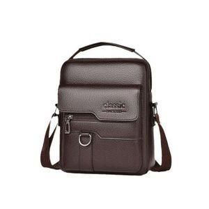 Sac à Bandoulière pour Hommes, sac à Bandoulière, portefeuille, sac à Dospu, sac à main couleur brun