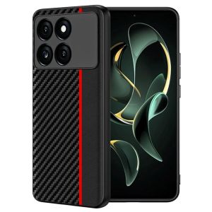 Coque Redmi K90 noir rouge tissu 