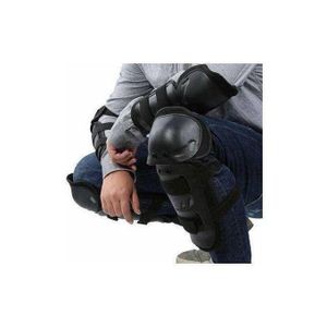 Fashion Best Équipement de protection pour moto tout-terrain adulte 4 pièces Genouillères et coudières flexibles en EVA pour les sports de plein air