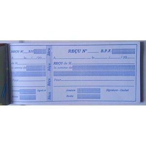 Carnet De Reçu 50 Feuille lot de 10 carnet