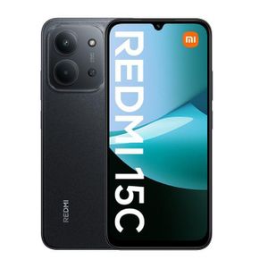 Xiaomi Redmi 15C - 6.89" - 6000 mAh - 4G - 8/50 Mpx - 4/128 Go - Noir - Garantie 12 Mois